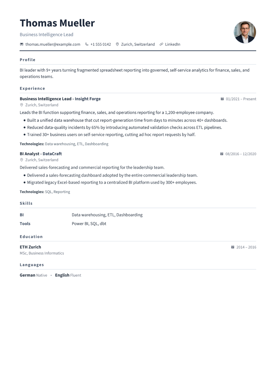 Process Engineer resume example preview